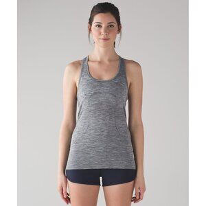 Lululemon Swiftly Tech Racerback Tank Top Gray Slate White Athleisure Sporty 6